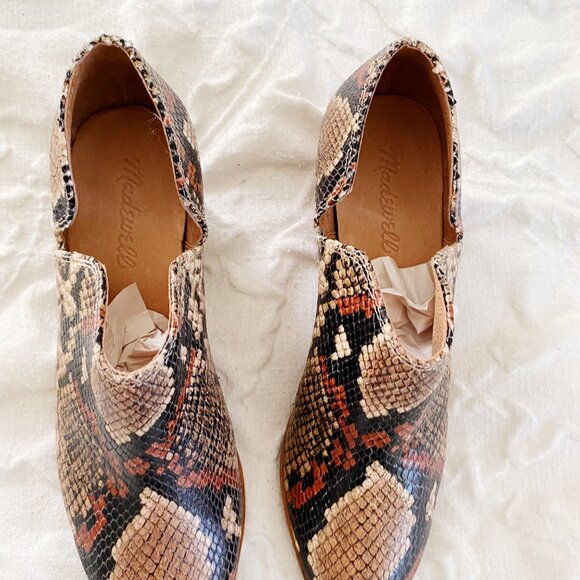 Madewell The Gloria Shoe Boot in Snake Embossed Leather Size 8.5 New - Picture 5 of 11
